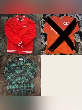 2 Piece Men’s Small Longsleeve Streetwear Bundle Lot Primitive Bomber Playboy